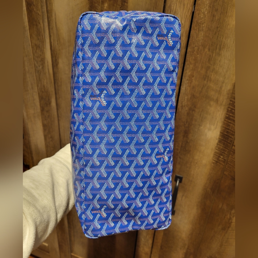 Goyard Blue Chevron St. Louis GM Tote with Pouch - Picture 6 of 16